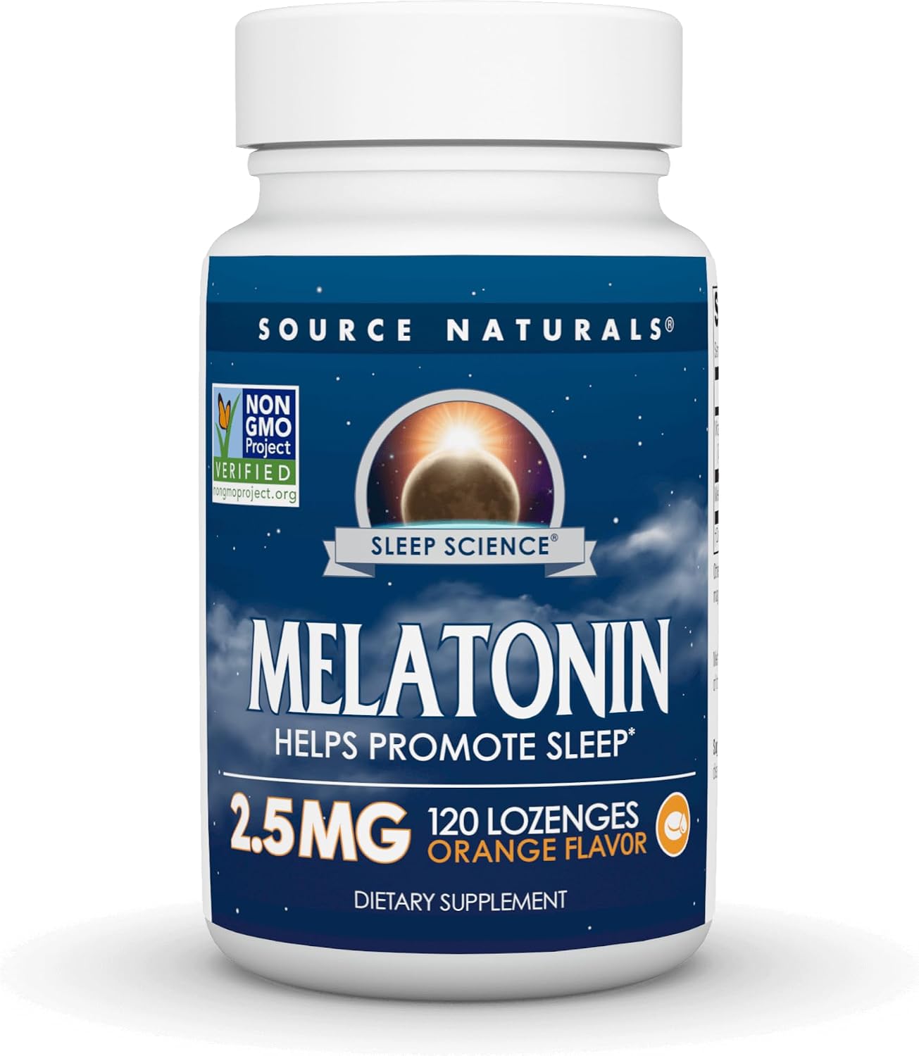 Source Naturals Melatonin 2.5 mg - 120 Orange Flavored Lozenges