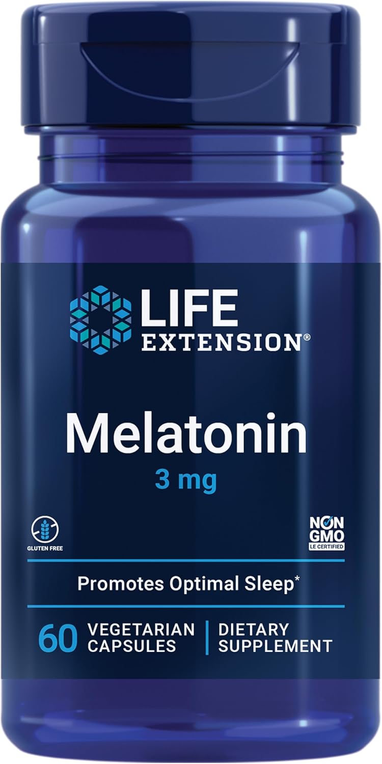Life Extension Melatonin, Sleep Support, 3 mg, 60 Capsules