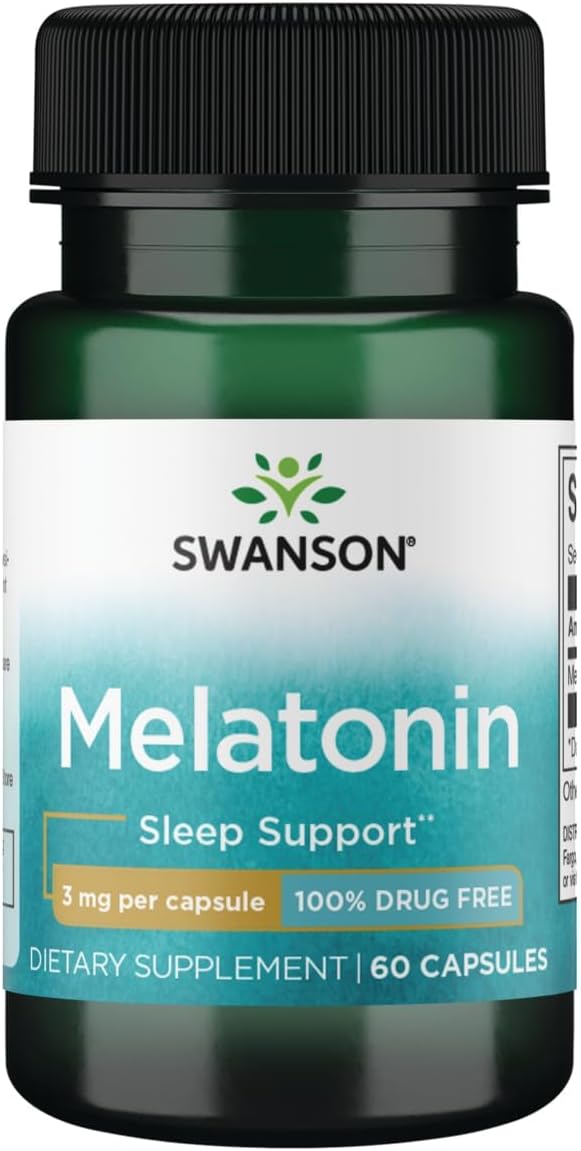 Swanson Full Spectrum Melatonin Sleep Support 3 mg, 60 Capsules