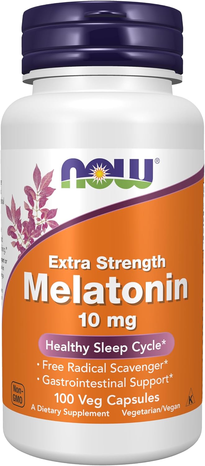NOW Supplements, Melatonin, Extra Strength 10 mg, 100 Veg Caps