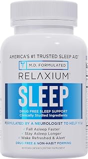 Relaxium Sleep Aid for Adults, 5mg Melatonin, Magnesium Glycinate, 30-Day packaging