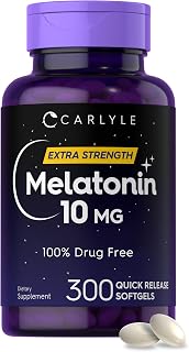 Carlyle Melatonin 10mg | 300 Softgels | Extra Strength Support for Adults
