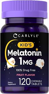 Carlyle Kids Melatonin 1mg | 120 Chewable Tablets | Fruit Flavor