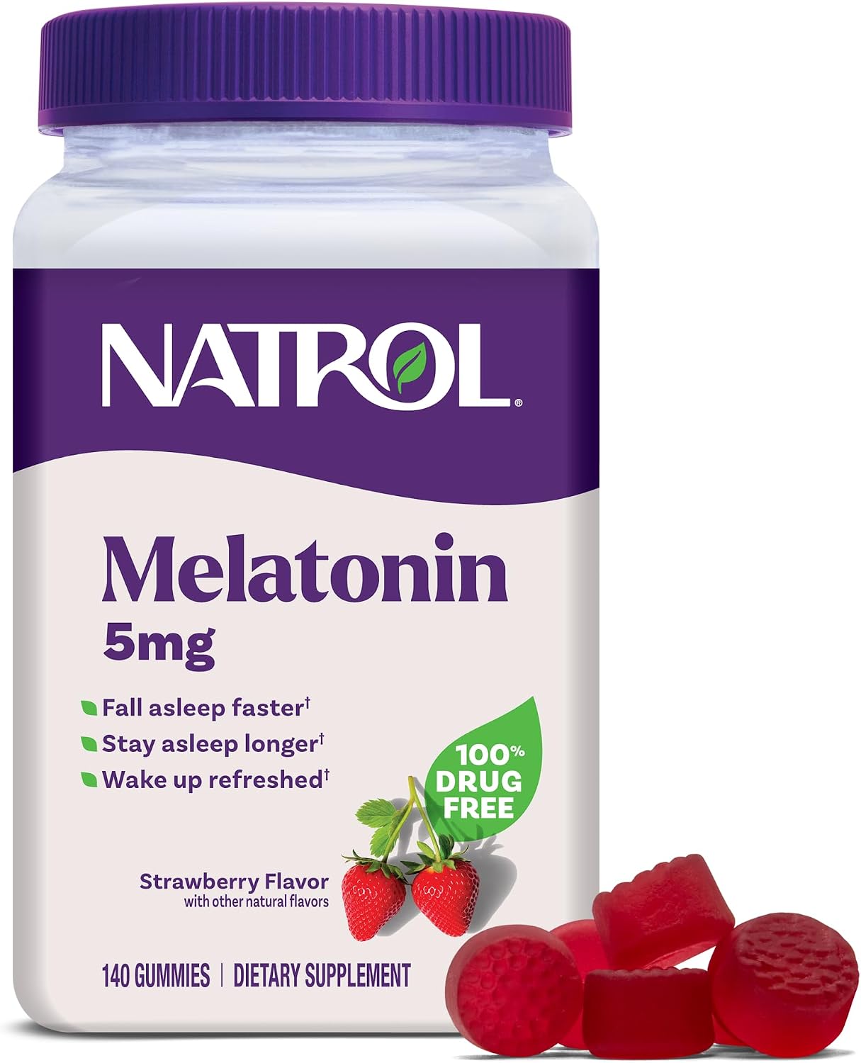 Natrol Melatonin 5 mg Gummies, Sleep Support for Adults, 140 Count