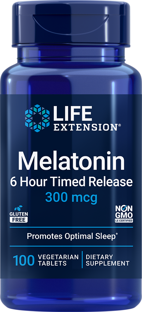 Melatonin 6 Hour Timed Release, 300 mcg, 100 vegetarian tablets, 100 vegetarian tablets