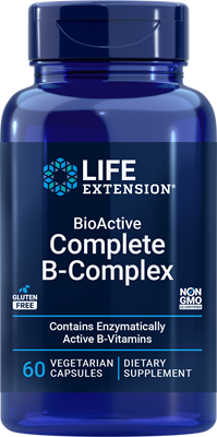 Life Extension BioActive Complete B-Complex, 60 Vegetarian Capsules