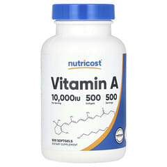Nutricost Vitamin A 10,000 IU, 500 softgels packaging