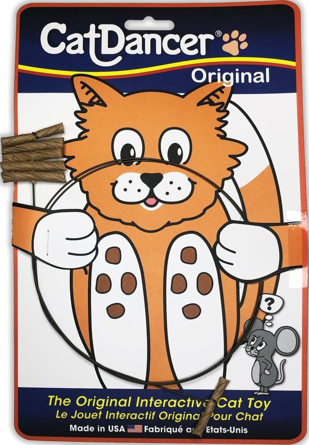 Cat Dancer Original Interactive Cat Toy 101 — Brown, 1 toy packaging