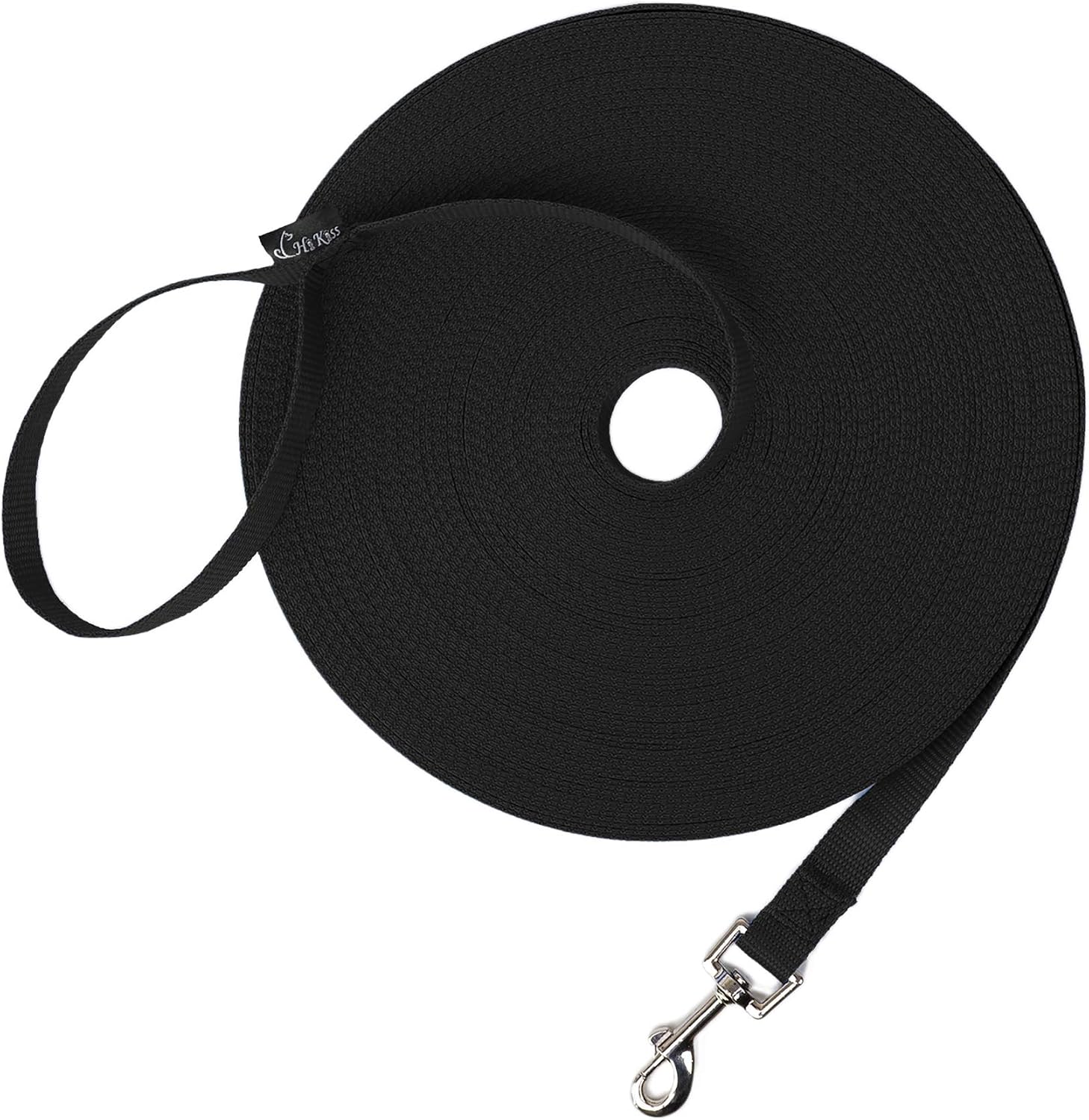 Hi Kiss Obedience Recall Training Lead — Black, 30 ft