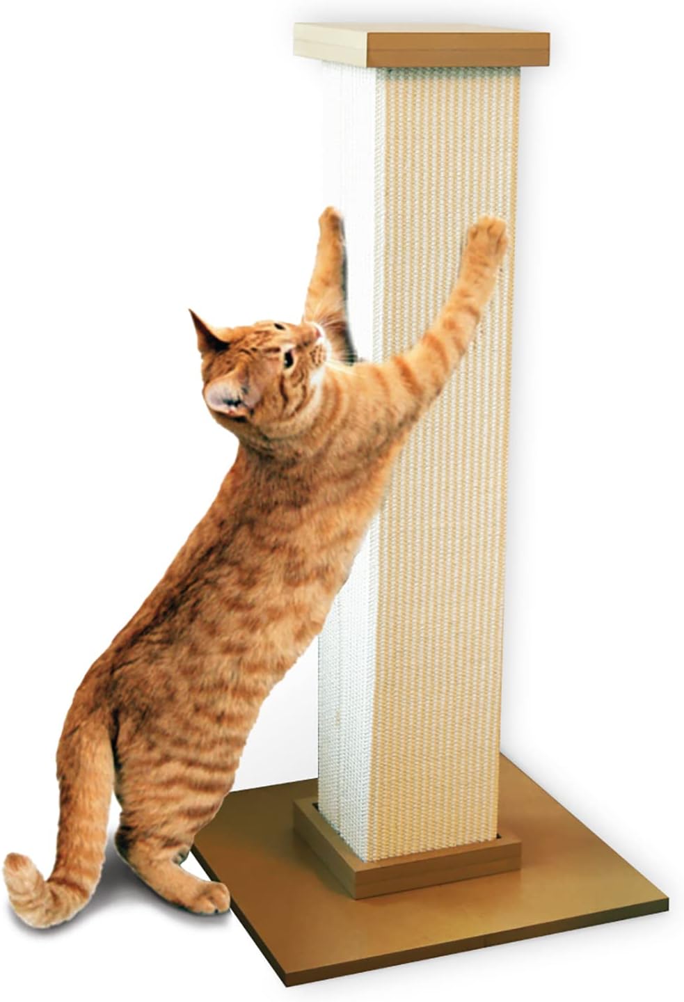 SmartCat / Pioneer Pet Ultimate Scratching Post — Beige, 32 inches tall, 16 × 16 inch base