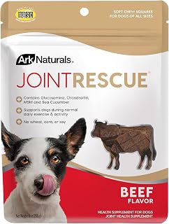 Ark Naturals Joint Rescue Supplement Dog Chew Treats - Beef Flavor