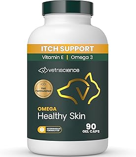 VetriScience Omega Healthy Skin Capsules for Dogs and Cats, 90 Count