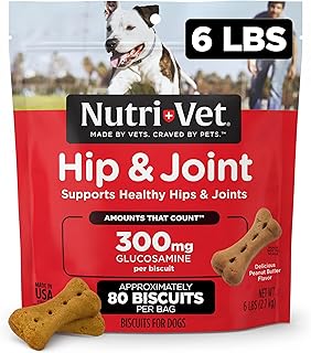Nutri-Vet Hip & Joint Dog Biscuits, Dog Treats, 300mg Glucosamine, 6 lb Bag