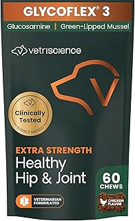 VetriScience Extra Strength Healthy Hip & Joint Chews for Dogs, 60 Count