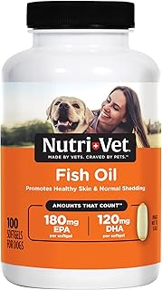 Nutri-Vet Fish Oil for Dogs, Omega 3 Skin