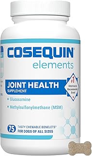 Nutramax Cosequin Elements Joint Supplement, Glucosamine for Dogs, 75ct