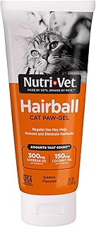 Nutri-Vet Hairball Gel for Cats, Cat Hairball Remedy, Salmon Flavor, 3oz