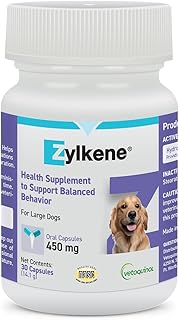 Vetoquinol Zylkene, Calming Capsules for Large Dogs, 450 mg, 30 Capsules