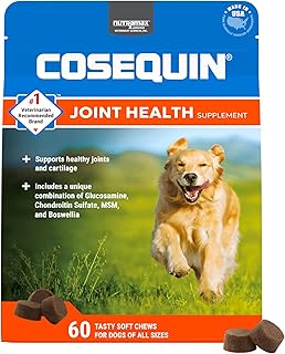 Nutramax Cosequin Dog Joint Supplement, MSM + Boswellia, Soft Chews, 60ct