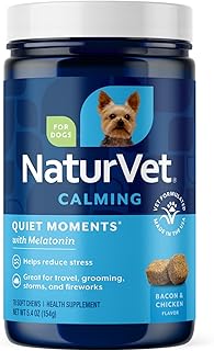 NaturVet Quiet Moments Calming with Melatonin Dog Supplement - 70 Count
