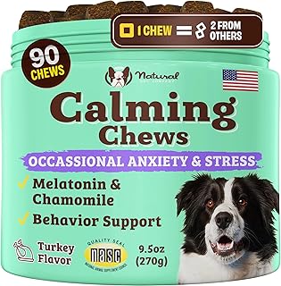Natural Dog Company Calming Supplement for Dogs - 90 Soft Chews