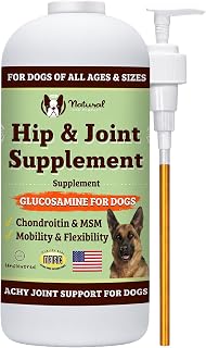 Natural Dog Company Liquid Glucosamine for Dogs, Hip & Joint Oil, 16 fl oz