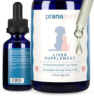 PranaPets Liver Supplement for Pets Naturally Aids in Healthy Liver Function for Dogs & Cats