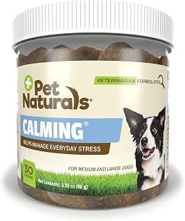 Pet Naturals Calming Chews for Medium and Large Dogs, Chicken, 30 Count