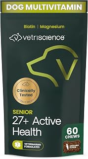 VetriScience Senior 27+ Multivitamin for Senior Dogs, Veggie, 60 Count