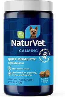 NaturVet Quiet Moments Calming with Melatonin Dog Supplement - 240 Count