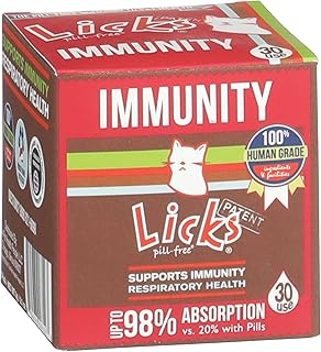 Licks Cat Immunity, L-Lysine, Savory Flavor, 30 Packets