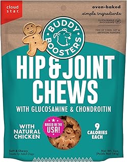 Buddy Biscuits Soft & Chewy Dog Treats, Hip & Joint Boosters, 5 oz Bag