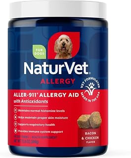 NaturVet Aller-911 Advanced Allergy Aid for Dogs & Cats - 180 Soft Chews