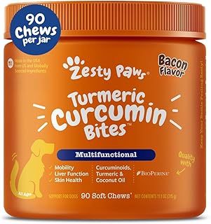 Zesty Paws Turmeric Dog Joint Supplement - Joint Supplement for Dogs 90Ct