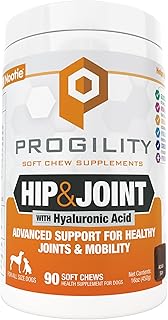 Progility Hip & Joint Glucosamine Supplement for Dogs, Chondroitin & MSM
