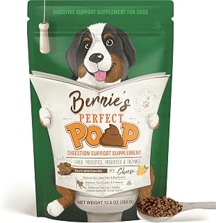 Perfect Poop Digestion & General Health Supplement for Dogs: Fiber, Prebiotics, Probiotics & Enzymes