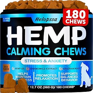 Hemp Calming Chews for Dogs - 180 Treats - Dog Сalming Сhews for Anxiety