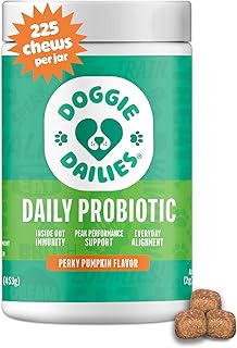 Doggie Dailies Advanced Probiotics + Prebiotics, 225 soft chews, pumpkin