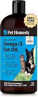 Pet Honesty Vet Recommended Salmon Oil for Dogs and Cats, 32oz