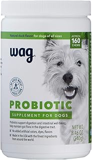 Amazon Brand - Wag Probiotic Supplement Chews for Dogs