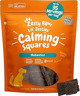Zesty Paws Calming Chews for Dogs - Dog Calming Supplement, Chicken 10oz