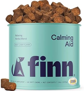 Finn Calming Aid for Dogs - Melatonin Chews for Stress & Sleep - 90 Ct