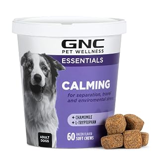 GNC Pets Essentials Calming Soft Chews for Dogs, Bacon Flavor, 60 Count