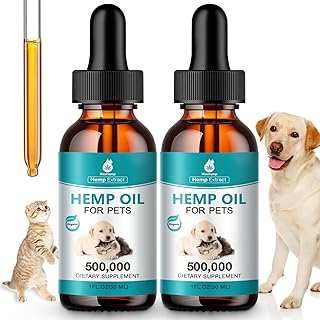 2 Packs Pet Hemp Oil for Dogs and Cats- Anxiety, Stress Pain Holistic Inflammation Relief - for Joint Hip Аrthritis, Calming Oil Drop, Organic Pets Treats