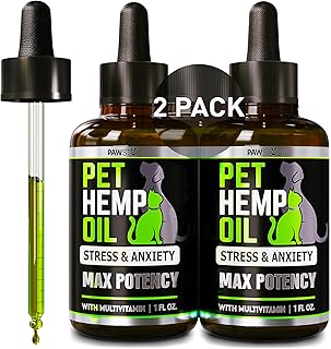 (2 Pack) Hemp Oil for Dogs and Cats - Pet Hemp Oil Drops for Anxiety Relief