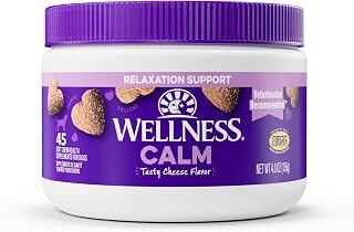 Wellness Tasty Cheese Flavored Soft Chews Calming Supplements for Dogs, 45 Count