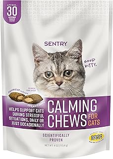 Sentry Calming Chews for Cats, Pheromone Stress Aid, 4oz