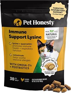 Pet Honesty Vet Backed Immune Lysine for Cats, Chicken, 30-Day Supply