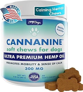 iHeartDogs Hemp Calming & Mobility Chews for Dogs, Bacon Flavor