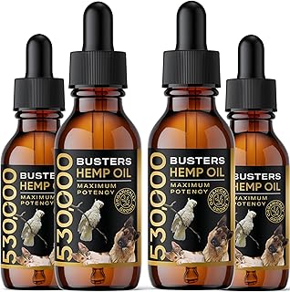Buster's Hemp Oil for Dogs & Cats, Calm, Joint, Coat, 4-Pack 30ml